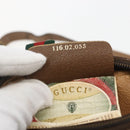 GUCCI GG Supreme Web Sherry Line Bag PVC Beige Gold 116 02 055 Auth BA8616-21