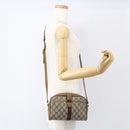 GUCCI GG Supreme Web Sherry Line Bag PVC Beige Gold 116 02 055 Auth BA8616-22