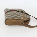 GUCCI GG Supreme Web Sherry Line Bag PVC Beige Gold 116 02 055 Auth BA8616-5