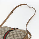 GUCCI GG Supreme Web Sherry Line Bag PVC Beige Gold 116 02 055 Auth BA8616-8