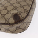 GUCCI GG Supreme Web Sherry Line Bag PVC Beige Gold 89 02 066 Auth BA8617-12