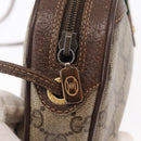 GUCCI GG Supreme Web Sherry Line Bag PVC Beige Gold 89 02 066 Auth BA8617-15