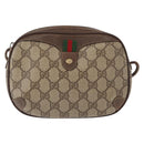 GUCCI GG Supreme Web Sherry Line Bag PVC Beige Gold 89 02 066 Auth BA8617-2