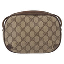 GUCCI GG Supreme Web Sherry Line Bag PVC Beige Gold 89 02 066 Auth BA8617-3