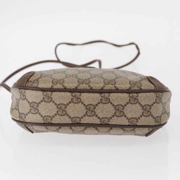 GUCCI GG Supreme Web Sherry Line Bag PVC Beige Gold 89 02 066 Auth BA8617