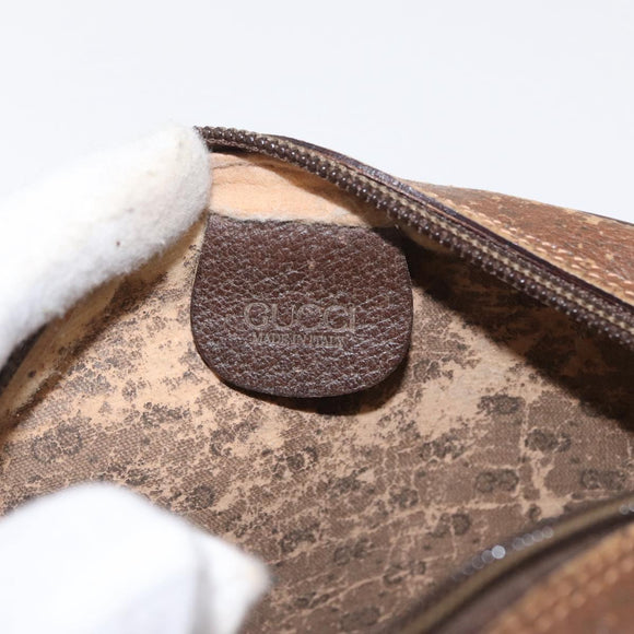 GUCCI GG Supreme Web Sherry Line Bag PVC Beige Red 007 58 6112 9411 Auth BA8618