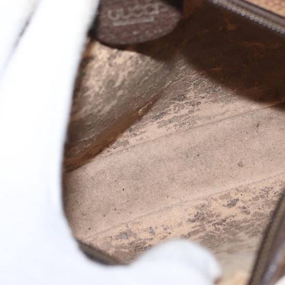 GUCCI GG Supreme Web Sherry Line Bag PVC Beige Red 007 58 6112 9411 Auth BA8618