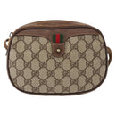 GUCCI GG Supreme Web Sherry Line Bag PVC Beige Red 007 58 6112 9411 Auth BA8618-2