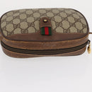 GUCCI GG Supreme Web Sherry Line Bag PVC Beige Red 007 58 6112 9411 Auth BA8618-6