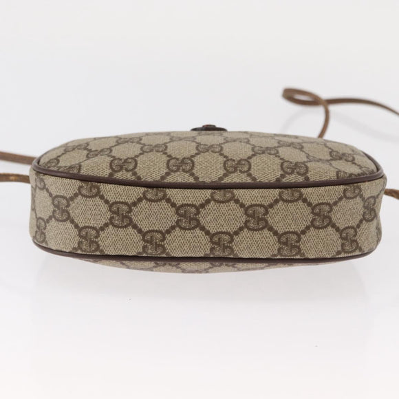 GUCCI GG Supreme Web Sherry Line Bag PVC Beige Red 007 58 6112 9411 Auth BA8618