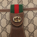 GUCCI GG Supreme Web Sherry Line Bag PVC Beige Gold 89 02 032 Auth BA8619-14
