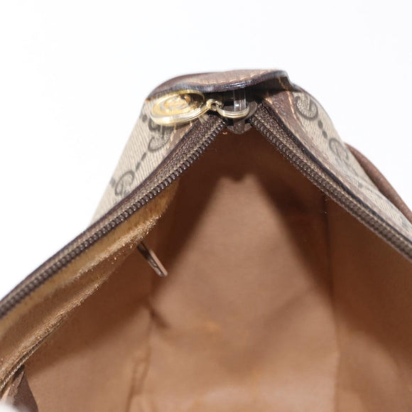 GUCCI GG Supreme Web Sherry Line Bag PVC Beige Gold 89 02 032 Auth BA8619