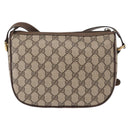 GUCCI GG Supreme Web Sherry Line Bag PVC Beige Gold 89 02 032 Auth BA8619-3