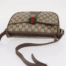 GUCCI GG Supreme Web Sherry Line Bag PVC Beige Gold 89 02 032 Auth BA8619-6