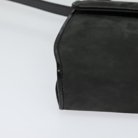 Salvatore Ferragamo Shoulder Bag Suede Gray Auth BA862