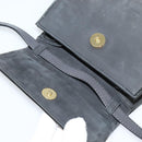 Salvatore Ferragamo Shoulder Bag Suede Gray Auth BA862-8