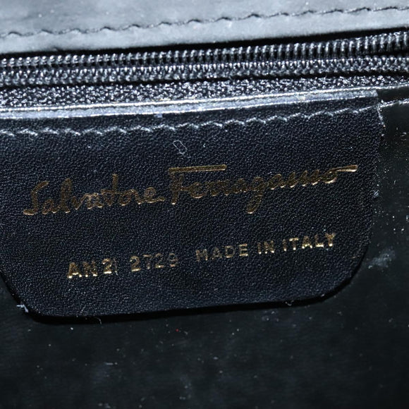 Salvatore Ferragamo Shoulder Bag Suede Gray Auth BA862