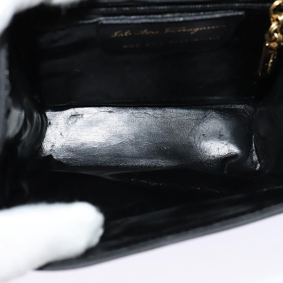 Salvatore Ferragamo Shoulder Bag Suede Gray Auth BA862