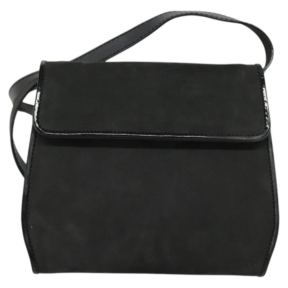 Salvatore Ferragamo Shoulder Bag Suede Gray Auth BA862