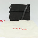 Salvatore Ferragamo Shoulder Bag Suede Gray Auth BA862-12