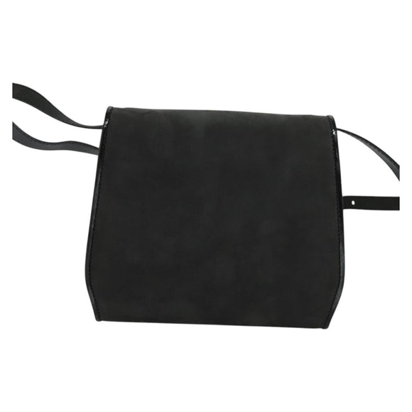 Salvatore Ferragamo Shoulder Bag Suede Gray Auth BA862