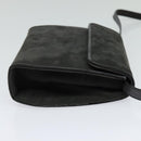 Salvatore Ferragamo Shoulder Bag Suede Gray Auth BA862-4