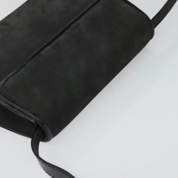 Salvatore Ferragamo Shoulder Bag Suede Gray Auth BA862