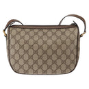 GUCCI GG Supreme Web Sherry Line Shoulder Bag PVC Beige 89 02 032 Auth BA8620-3