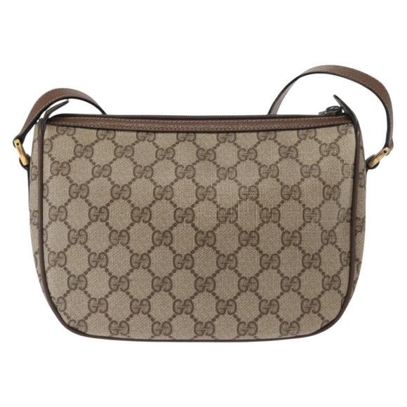 GUCCI GG Supreme Web Sherry Line Shoulder Bag PVC Beige 89 02 032 Auth BA8620