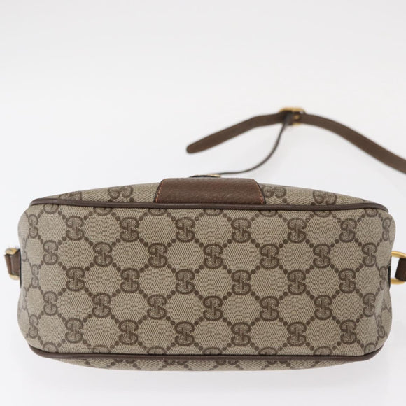 GUCCI GG Supreme Web Sherry Line Shoulder Bag PVC Beige 89 02 032 Auth BA8620