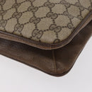 GUCCI GG Supreme Tote Bag PVC Beige Gold Auth BA8621-16