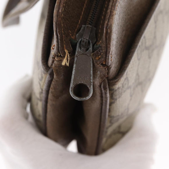 GUCCI GG Supreme Tote Bag PVC Beige Gold Auth BA8621