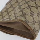 GUCCI GG Supreme Web Sherry Line Clutch Bag PVC Beige Red Auth BA8622-15