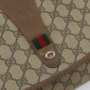 GUCCI GG Supreme Web Sherry Line Clutch Bag PVC Beige Red Auth BA8622-16