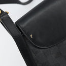 GUCCI GG Supreme Shoulder Bag PVC Leather Black Gold 001 084 0905 Auth BA8623-15