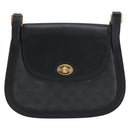 GUCCI GG Supreme Shoulder Bag PVC Leather Black Gold 001 084 0905 Auth BA8623-2