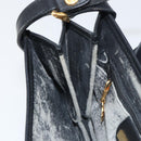 GUCCI GG Supreme Shoulder Bag PVC Leather Black Gold 001 084 0905 Auth BA8623-21