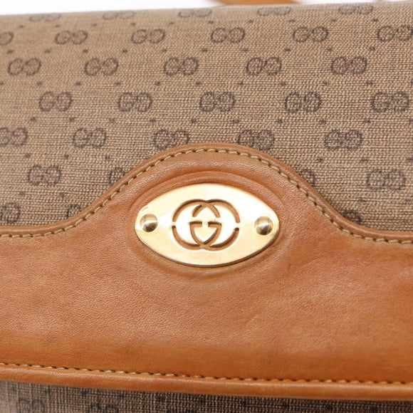 GUCCI Micro GG Supreme Shoulder Bag PVC Beige Gold 004 106 0024 Auth BA8625