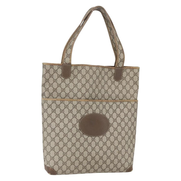 GUCCI GG Supreme Tote Bag PVC Beige 002 39 0054 Auth BA8626