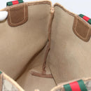 GUCCI GG Supreme Web Sherry Line Tote Bag PVC Beige Red 39 02 003 Auth BA8627-17