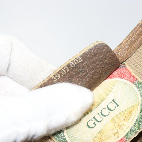 GUCCI GG Supreme Web Sherry Line Tote Bag PVC Beige Red 39 02 003 Auth BA8627