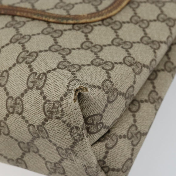 GUCCI GG Supreme Web Sherry Line Tote Bag PVC Beige Red 39 02 003 Auth BA8628