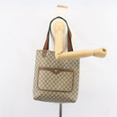 GUCCI GG Supreme Web Sherry Line Tote Bag PVC Beige Red 39 02 003 Auth BA8628-22
