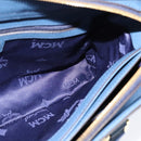 MCM Hand Bag Safiano leather 2way Blue Gold Auth BA863-19