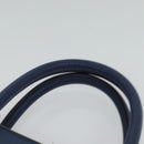 MCM Hand Bag Safiano leather 2way Blue Gold Auth BA863-9