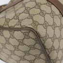 GUCCI GG Supreme Web Sherry Line Boston Bag PVC Beige Gold 39 02 007 Auth BA8630-14