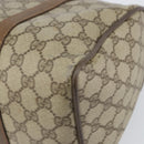 GUCCI GG Supreme Web Sherry Line Boston Bag PVC Beige Gold 39 02 007 Auth BA8630-15