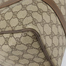 GUCCI GG Supreme Web Sherry Line Boston Bag PVC Beige Gold 39 02 007 Auth BA8630-16