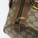 GUCCI GG Supreme Web Sherry Line Boston Bag PVC Beige Gold 39 02 007 Auth BA8630-10