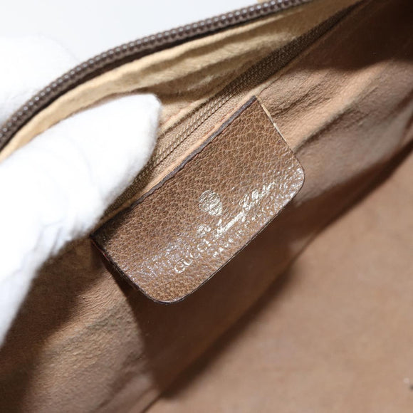 GUCCI GG Supreme Web Sherry Line Boston Bag PVC Beige Gold 39 02 007 Auth BA8630